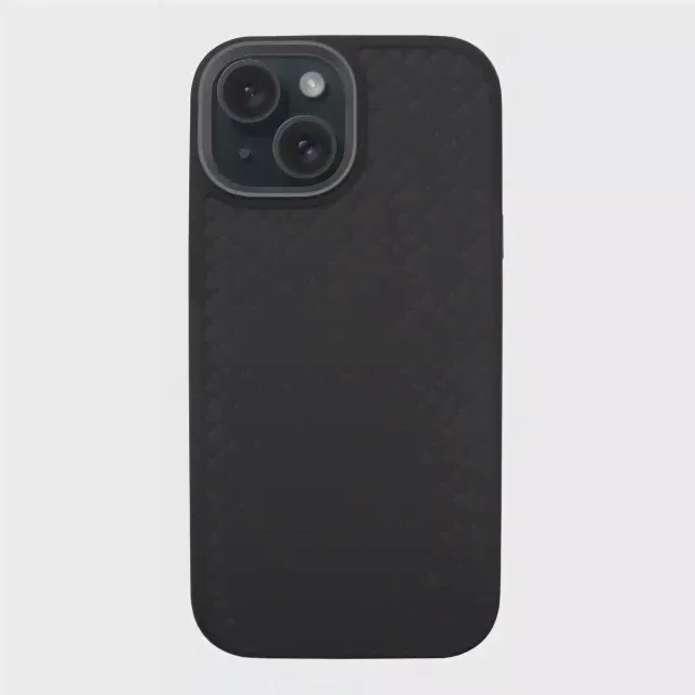 Чехол-накладка Comma Kevlar Series Magnetic Case для iPhone 15, черный-0