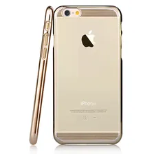 Чехол-накладка Comma Brightness для iPhone 6/6s Plus, поликарбонат, прозрачный / золотистый